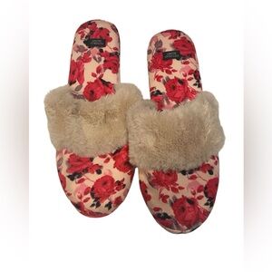 Victoria's Secret Signatue Slide Slipper Mule House Shoe Faux Fur Sz (LG)